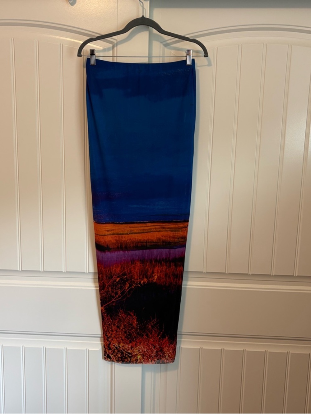 Louisa Ballou Printed Mesh Maxi Skirt Like New Swim Cover Size Large — image 2 of 8